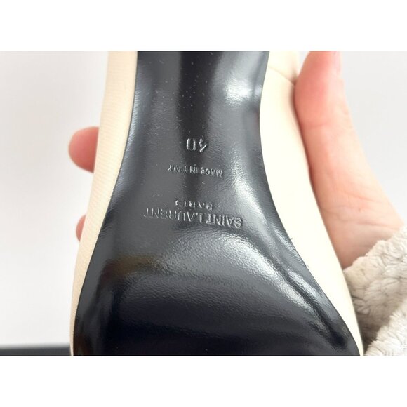 NEW Saint Laurent Franky 115mm Silk Satin Peeptoe Sandals 763530 AACTR sz 9 - Picture 16 of 16